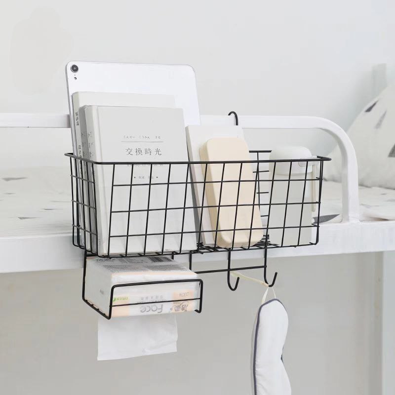 باسكت منظم وحامل لأدوات المطبخ والحمام برف للمناديل وهوكات