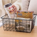 باسكت معدن منظم وحامل لأدوات المطبخ وعلب التوابل وادوات الحمام والملابس