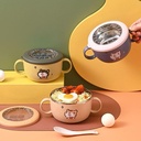 لانش بوكس بحلة استانليس ستيل بغطاء محكم الغلق ومعلقة لسهولة تناول الطعام للمدارس والجامعات والعمل بيد