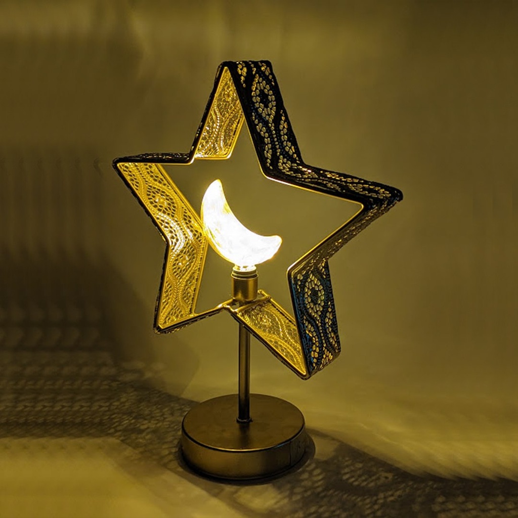 مصباح نجمة ليد مضيء بلمبة علي شكل هلال
