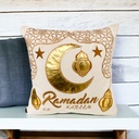 اكياس مخدات كتان مطرزة بكلمة رمضان كريم بسوستة لأستقبال الشهر المبارك