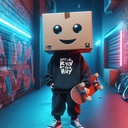 Baby I Was Born This Way هودي اوفر سايز قطن باللون الأسود