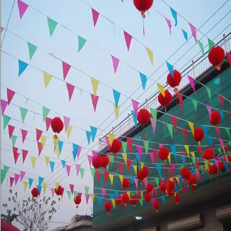 زينة رمضان 4 متر مثلثات بألوان مختلفة لأستقبال الشهر الكريم