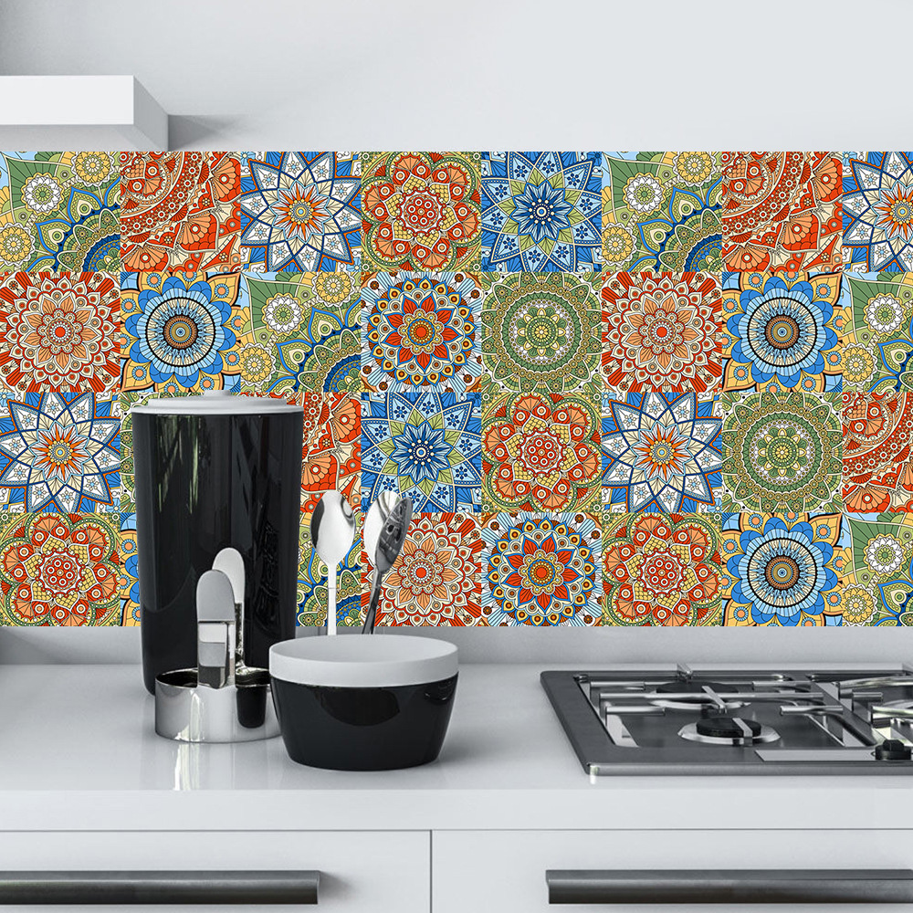 مجموعة استيكر حائط وتربروف 27 قطعة بأشكال أندلسية مختلفة مبهجة