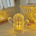 شمعة صبارة مضيئة بدون لهب لتجديد ديكور المنزل وإضفاء اجواء رومانسية هادئة من الاكليريك