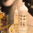 فانوس مرحب مرحب يا هلال مضئ شكل مئذنة من الجبس