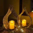 شمعدان ذهبي مزخرف لتجديد الديكور وإضفاء أجواء رمضانية مميزة