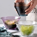 طبق لحمل الخضروات وتقديم السلطات والفواكه علي السفرة بشكل شيك من الاكليريك بألوان مختلفة