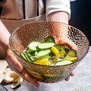 طقم اطباق اكليريك مطلي باللون العسلي 3 قطع لحمل وتقديم السلطات