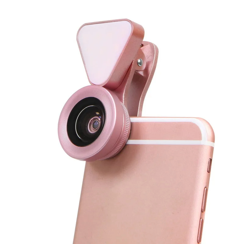 عدسة تصوير ماكرو 2 في 1 بكشاف 3 درجات سطوع مختلفة لصور احترافية للايفون والاندرويد