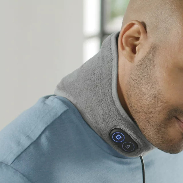 جهاز مساج وتدليك الرقبة ب 3 مستويات للتدليك و 3 مستويات حرارة لتحسين الدورة الدموية وتخفيف الآم وإجهاد العضلات