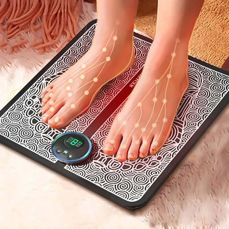 جهاز مساج وتدليك القدم ب 8 اوضاع مختلفة لتحسين الدورة الدموية وتخفيف الآم وإجهاد العضلات بوصلة يو اس بي