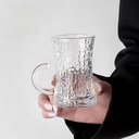 استكانة زجاج منقرش لشرب وتقديم الشاي والقهوة والاسبريسو 120 ملي بيد