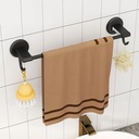 حامل ومنظم فوط مزود ب 2 هوك لتعليق ادوات الحمام بلزق دبل فيس لسهولة التركيب