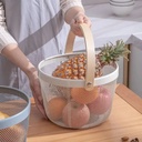 باسكت دائري لحمل الفواكه والخضروات من المعدن