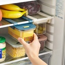 درج ومنظم ثلاجة يعلق أسفل رف الثلاجة محكم الغلق ومزود بمصفاة داخلية