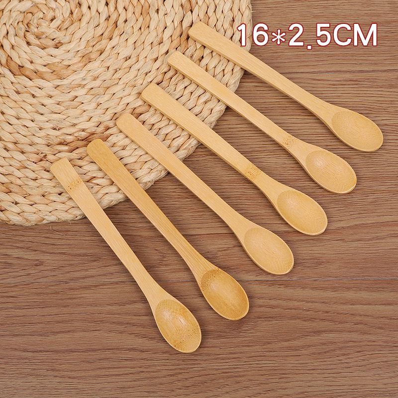 طقم معالق صغيرة 4 قطع للشاي والسكر والقهوه والتوابل والعسل من الخشب