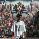 The Scream تيشيرت اوفر سايز قطن باللون الابيض للرجال