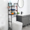 استاند 3 دور لحمل وتنظيم أدوات الحمام فوق التواليت مزود ب 4 هوك لحمل وتعليق الليف والفوط