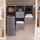 منظم دولاب 5 دور قابل للفصل الي جزئين لتخزين الملابس مزود بهوك لسهولة التعليق