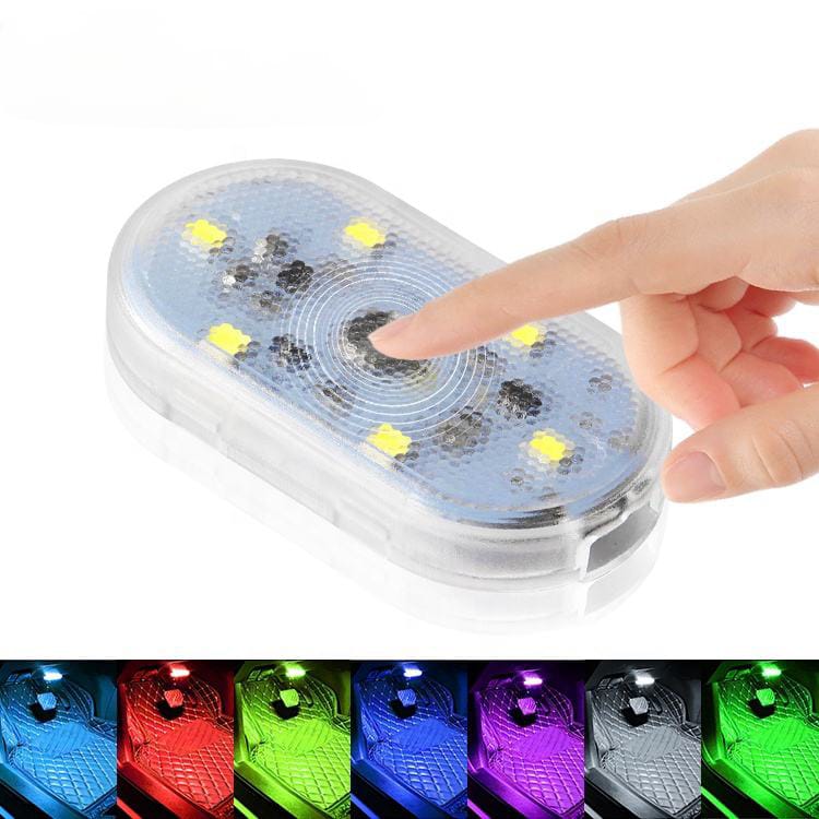 كشاف ليد ميني للاضاءة الداخلية للسيارة يعمل بالللمس ب 7 الوان اضاءة مختلفة قابل للشحن بيو اس بي
