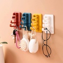 حامل 4 هوك باحجام مختلفة لحمل المفاتيح والنظارات والشنط مزود بلصق دابل فيس