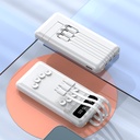 باور بانك 2*1 بشاشة ديجيتال و كشاف لشحن اربع اجهزة في وقت واحد بلصق مطاطي لتثبيته علي الموبايل 10000 ملي امبير