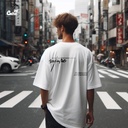 Nature تيشيرت اوفر سايز قطن باللون الابيض