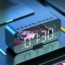 منبة وراديو بشاشة ليد ديجيتال مع خاصية عرض درجة الحرارة بوصلة يو اس بي