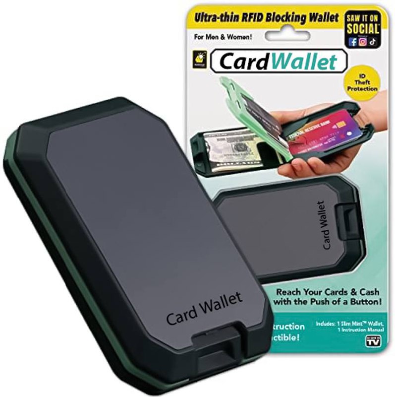 محفظة معدن لحفظ النقود والكروت بتقنية حجب تحديد الهوية