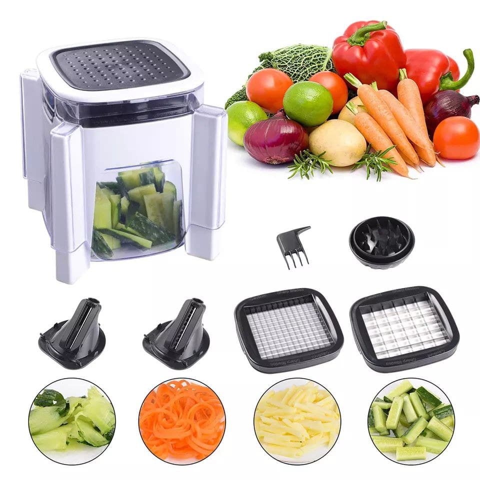 قطاعة ومبشرة البطاطس والخضروات والفاكهة ب 4 رؤوس عالية الجودة