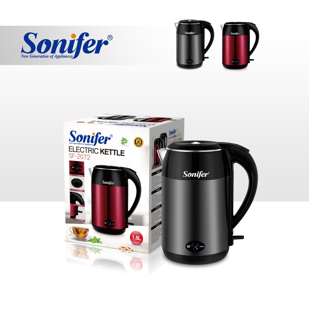 SF-2072 كاتيل مياه كهربائي  1.8 لتر بقوة 1500 واط من سونيفر