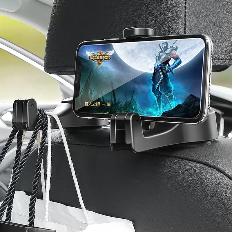 حامل موبايل وهوك يثبت علي ظهر كرسي السيارة لمشاهدة الأفلام والمسلسلات