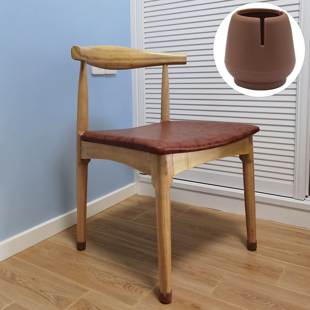 مانع انزلاق رجل الكرسي وخدش الباركيه 4 قطع من المطاط