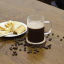 كوباية زجاج بيد للشاي والقهوة واللاتيه 200 مللي