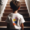 Shape of Humanity تيشيرت اطفال قطن باللون الابيض