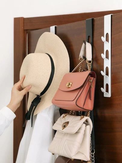 شماعة معدنية قوية تعلق خلف الباب 4 هوك