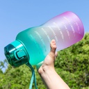 زجاجة مياه كبيرة 2 لتر المميزة للتحفيز على شرب الماء