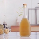 زجاجة للخل والزيت بغطاء خشبي محكم الغلق سعة 400 مللي