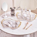 صينية  اكليريك لحمل وتقديم المشروبات للضيوف بشكل شيك بمقبض يد باللون الجولد