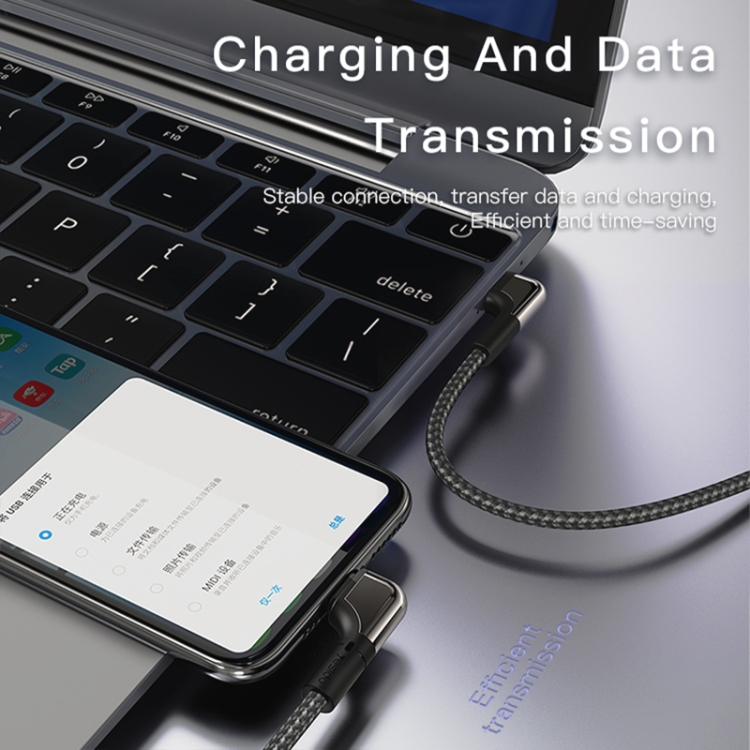 كابل تايب سي شحن سريع بتصميم مبتكر لمنع الانقطاع