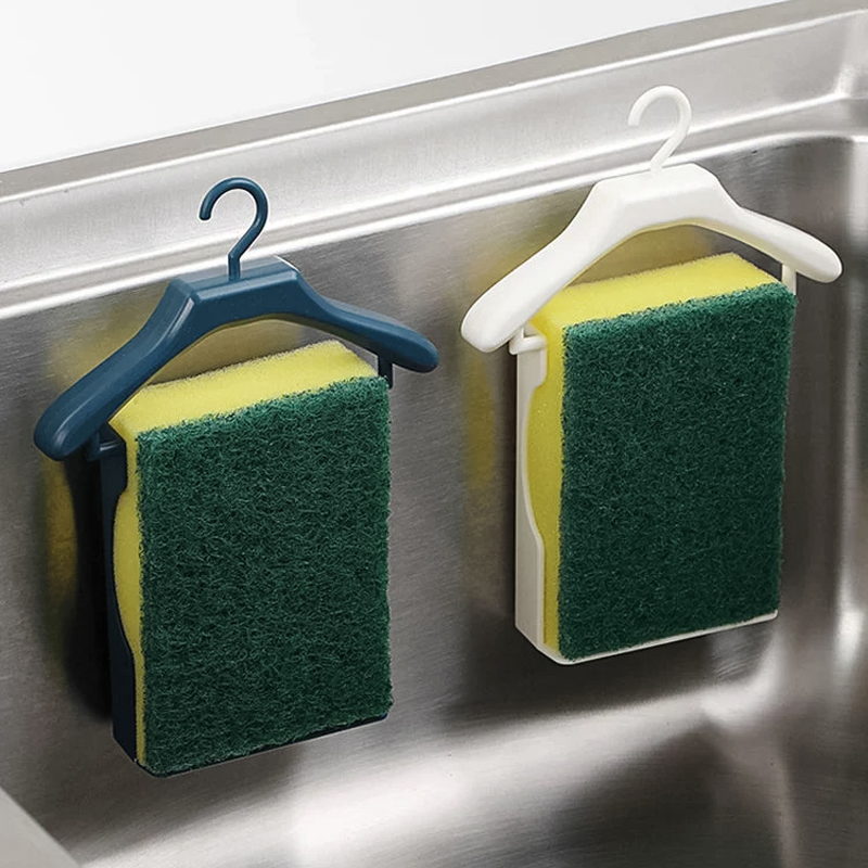 اسفنجة بحامل شكل شماعة مزودة بدبل فيس قوي لسهولة التعليق