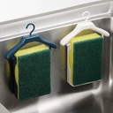اسفنجة بحامل شكل شماعة مزودة بدبل فيس قوي لسهولة التعليق
