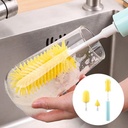 فرشة كهربائية لتنظيف زجاجات المياة وببرونات الأطفال ب 3 رؤوس مختلفة