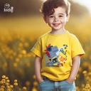 Rock Star تيشيرت اطفال قطن باللون الاصفر