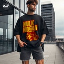 Hulk Hogan تيشيرت اوفر سايز قطن باللون الاسود للرجال