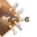 طقم 10 مشابك صور خشبي بأشكال مختلفة لتزين الحائط والمنزل بالصور المفضلة وتجديد الديكور