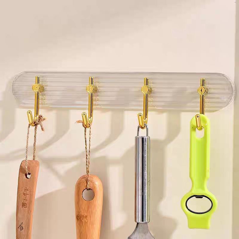 شماعة حوائط اكليريك ب 4 هوك جولد بلزق دبل فيس قوي لسهولة التعليق