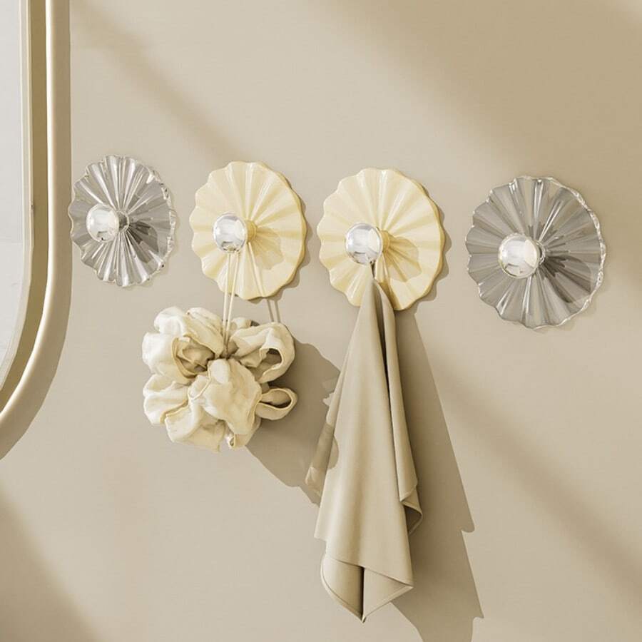 طقم هوك  3 قطع شفاف بلزق دبل فيس لتعليق الاكسسورات والملابس