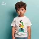 Little town تيشيرت اطفال قطن باللون الابيض